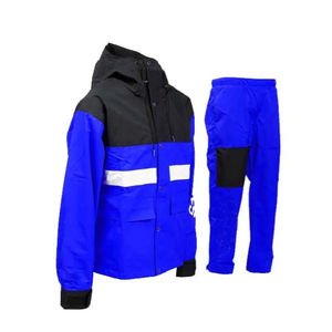 Veste zippée et pantalon de jogging unisexe en nylon à impression personnalisée Combinaison de sport coupe-vent Survêtement d'hiver pour hommes et femmes - Product Image 5