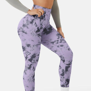 Mallas de entrenamiento con estampado personalizado de cintura alta para venta en línea Fabricación profesional Fitness Yoga Leggings para mujeres - Product Image 5