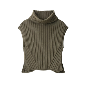 ZATRHMBM Autumn <b>Women's</b> Clothing 2025 New Fashion High Collar Knitted <b>Vest</b> Retro Casual Sleeveless Versatile <b>Women's</b> <b>Vest</b> - Product Image 1