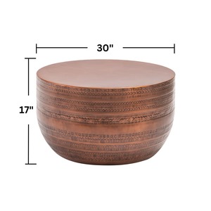 Mesa de Centro Redonda Grande de Diseño Moderno, Chapada en Oro Ecológico de Alta Calidad, Muebles para Sala de Estar de la India - Product Image 6