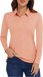 Polos casuales de algodón 100% de manga larga para mujer de alta calidad - Product Image 6