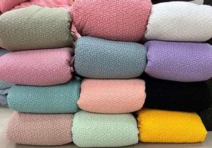 Tela de vestido de novia Georgette pesado de alta calidad con flores impresas y bordado Schiffli Material de tul de calidad de exportación - Product Image 2