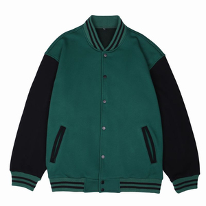 2025 chaquetas universitarias con logotipo personalizado para hombre, Mangas de cuero, bordado de chenilla, chaquetas universitarias con letras de béisbol OEM de alta calidad - Product Image 1