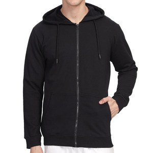 Vente en gros de sweats à capuche zippés unis avec logo personnalisé grande taille pour hommes sweats à capuche et sweatshirts pull-over hiver vêtements de sports sweats à capuche décontractés pour hommes - Product Image 3