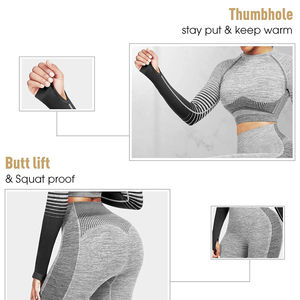 Ensemble de vêtements de sport, soutien-gorge de sport et leggings, ensembles de yoga de qualité supérieure pour femmes, ensembles de yoga à bas prix, ensembles de yoga personnalisés - Product Image 2