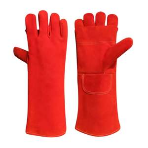 Résistance à la chaleur isolation Durable soudage à l'arc longue manchette sécurité fendu PU cuir entraînement soudeur gants de sécurité - Product Image 6