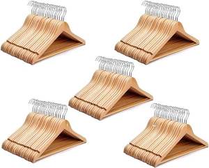 UTILISATEURS DE PROTECTION MANTEAU VENTE CHAUDE EN GROS CINTRES EN BOIS pour exposer des sacs à vêtements dans une armoire de cuisine ou une salle de bain - Product Image 6