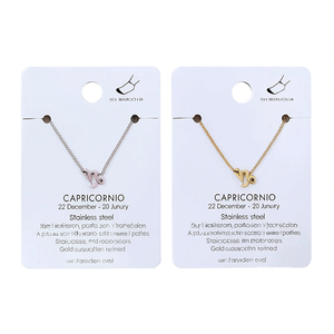 Tobillera de Acero Inoxidable con Signo Zodiacal Capricornio, Chapada en Oro, Joyería de Moda Unisex, Regalo - Product Image 1