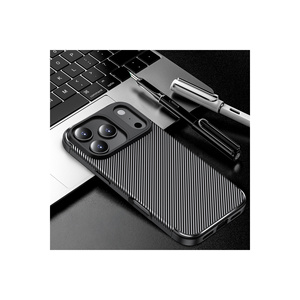 Coque de téléphone en silicone liquide souple de qualité supérieure Netzy SAFA Negro Series pour iPhone 17 Pro, protection arrière noire - Product Image 5