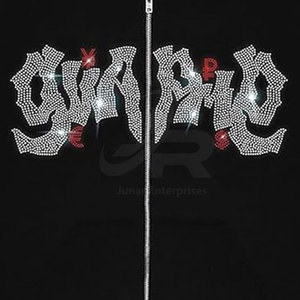 เสื้อฮู้ดผู้ชายแบบใหม่ล่าสุด สีพื้น ประดับเพชรเทียม ผ้าฝ้าย ขายส่ง เสื้อฮู้ดผู้ชายประดับเพชรเทียม - Product Image 6