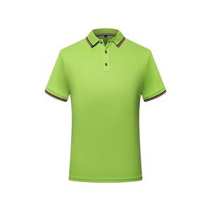 Fab de lona de algodón 100% de manga corta informal para hombre, camiseta Polo de verano, logotipo de empresa personalizado, bordado, patrón sólido degradado - Product Image 1
