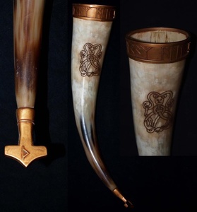 Accessoires de rituel naturel Corne à boire médiévale Viking faite à la main avec la meilleure qualité fabriquée par Craft Zone d'Inde - Product Image 2