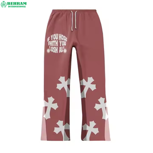Conjunto de Sudadera con Capucha y Cordón Ajustable y Pantalones Anchos de Algodón Pesado, Transpirables y Ecológicos, con Bordado Personalizado - Product Image 4