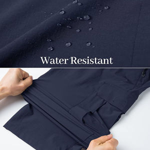 กางเกงขาสั้นผ้าคอตตอนแบบถักสำหรับผู้ชายกางเกงขาสั้นผ้าคอตตอนแบบหลายกระเป๋าเชือกรูดไซส์พิเศษ - Product Image 6