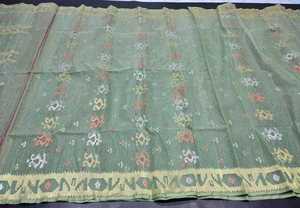 Nueva llegada Deshi Dhakai Jamdani Sharee calidad de exportación para mujeres JAMDANI tela azul rojo verde dorado cielo azul de Bangladesh - Product Image 5