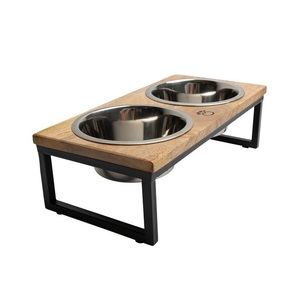 Iron & Wood <b>Stand</b> Decorative Double Assorted Product <b>Dog</b> <b>Bowl</b> Luxury Wooden <b>Dog</b> <b>Bowl</b> for Home Decor Base - Product Image 3