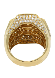 ขายดีแหวนเงิน925สำหรับผู้ชายและผู้หญิง VVS Moissanite รอบตัดทองผ่านชุบเพชรผ่านการทดสอบ-เครื่องประดับที่ดี - Product Image 3