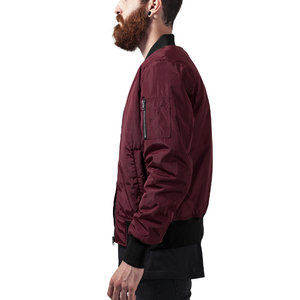 <b>Men's</b> Custom Logo <b>Baseball</b> Collar Fit Designs Plus Size Satin Bomber <b>Jackets</b> Sports Custom Winter Coat - Product Image 3