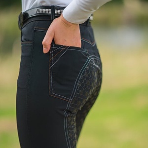 Culotte d'équitation OEM populaire Pantalon en denim Vêtements équestres personnalisés Culottes d'équitation durables antidérapantes Vente en gros - Product Image 1
