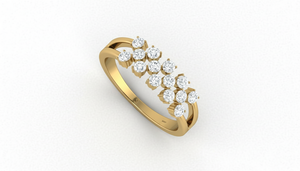 Women's 14K Gold & Natural Diamond Lustre <b>Ring</b> 0.50Ctw Diamond <b>Band</b> - Product Image 4