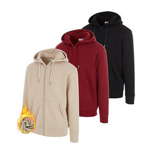 Sudadera con capucha y cremallera personalizada al por mayor, de alta calidad con calefacción Sudadera con capucha, logotipo personalizado y tamaño, Sudadera con capucha de vellón para hombre - Product Image 1