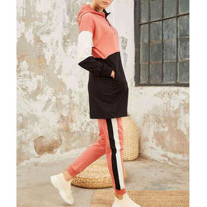 Vente flash, ensemble pantalon deux pièces en coton de haute qualité, personnalisable, nouvelle mode, style sportif, survêtement islamique musulman pour femmes, grande taille - Product Image 2