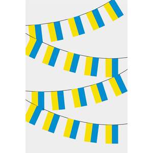 Party <b>Banners</b> Ukrainian Rectangular Flag Bunting - Product Image 1