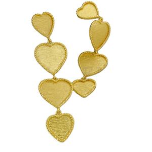 Pendientes llamativos con estilo chapados en oro para mujer, Pendientes colgantes y colgantes hechos a mano de diseñador, estilo de moda - Product Image 2