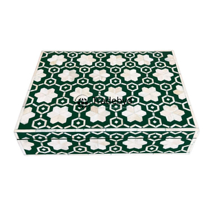 Luxury Bone Inlay Gift <b>Box</b> Elegant Jewelry Organizer Handmade Decorative Storage Craft Tradebyd - Product Image 5