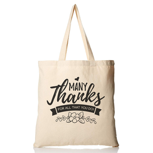 Bolsa de Tela de Algodón Personalizable con Mensaje de Agradecimiento para Profesores - Product Image 2