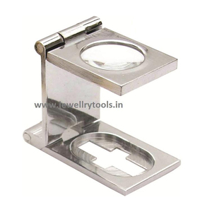 Achetez une loupe diamant 10X, loupe à main double pliage en laiton, lentille de loupe à prix abordable - Product Image 3