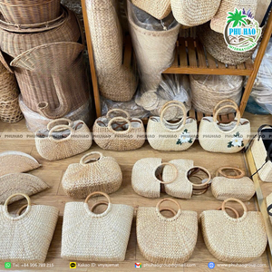 กระเป๋าถือผักตบชวาชายหาดวินเทจ: แฟชั่นฤดูร้อนที่ต้องมีคุณภาพสูง - Product Image 5