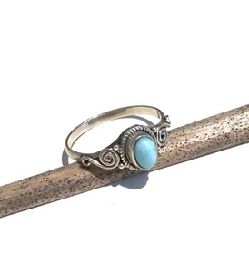 Magnifique Larimar Cadeau Bague Femmes Filles 925 Sterling Silver Custom Jewelry Fine Silver Bulk Wholesale Jewelry Party Wedding - Product Image 1
