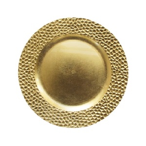 Metal recubierto de oro hecho a mano para placa de cargador, tamaño personalizado, plato de PP de primera calidad para boda, compromiso, restaurante o fiesta - Product Image 2
