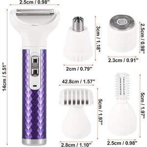 Afeitadora Eléctrica Inalámbrica Recargable para Mujer, Depiladora Indolora en Húmedo/Seco, Cuchilla Única, IPX7, para Cara, Cuerpo y Área del Bikini, para RV - Product Image 1