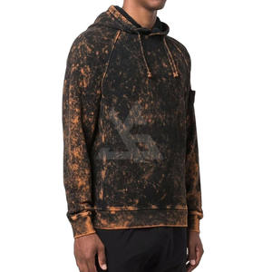 Sudadera con Capucha Personalizada, Estilo Desgastado por el Sol, Estilo Urbano, Corte Holgado, Sudadera con Capucha Lisa, Estilo Holgado, Felpa Francesa Gruesa, Lavado Ácido Vintage - Product Image 3