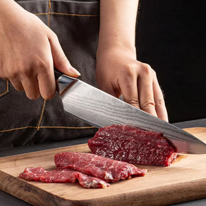 มีดเชฟเหล็กดามัสกัสญี่ปุ่นคุณภาพสูง ด้ามไม้ ล้างในเครื่องล้างจานได้ เหมาะสำหรับการเตรียมอาหารประจำวัน - Product Image 4