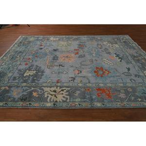 Alfombra Oushak de Lujo Hecha a Mano, Alfombra Turca de Lana de Alta Densidad con Respaldo de Látex, Tamaño Personalizado - Product Image 4