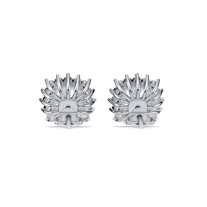 IGI Certified Lab Grown Diamond Cushion Cut Halo Stud <b>Earrings</b> Solid 925 Sterling Silver Round Halo Cluster Diamond <b>Earring</b> - Product Image 2