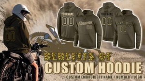 Custom Printed Winter <b>Men's</b> Cotton Fleece <b>Pullover</b> Hoodies with Pocket - Product Image 5