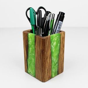 Amazing Resin Pen Holder Handmade Design with Eco-Friendly <b>Desk</b> Organizer for Stationery Premium Quality - Product Image 4