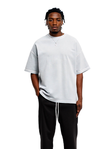 T-shirt uni pour hommes de qualité supérieure personnalisé de haute qualité pour les hommes lourds coton été impression logo motif Boxy Fit T-shirts amples - Product Image 3