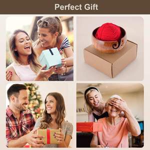 Handmade Large Wooden Yarn Bowl with Knitting Holes Christmas Gift for Mom Needle Storage on Mother's Day Present - Product Image 6
