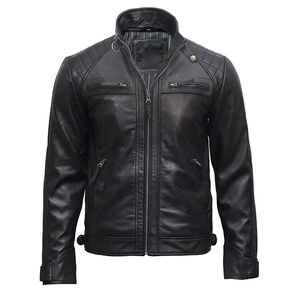 Chaqueta de Cuero 2026 para Hombre, Estilo Vintage, con Cierre, Chaqueta de Cuero Desgastada, Elegante, Duradera y Moderna - Product Image 6