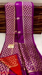 Custom Made Brocade Silk Sarees with Intricate Gold Borders for Party Wear Resale by <strong>Sari</strong> <strong>Stores</strong> and Clothing Designers