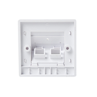 Prise murale fibre optique 2 ports POE/IP TCP/GSM/GPRS haute résistance aux chocs pour solutions de réseau FTTH