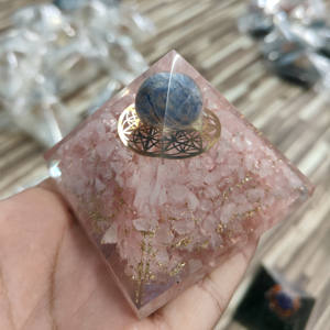 Pyramide en agate de qualité supérieure pour la guérison par l'orgonite, protection contre les ondes électromagnétiques, pyramides métaphysiques, pyramide en orgonite faite à la main - Product Image 3