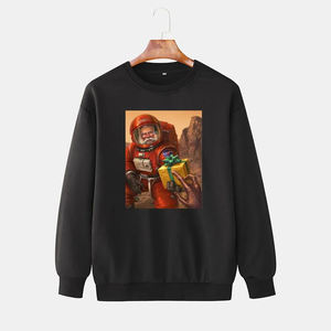 Sweat-shirt à col rond pour homme personnalisable en polyester/coton uni, décontracté, pour l'hiver, avec poche, impression numérique, différentes couleurs, en solde - Product Image 1