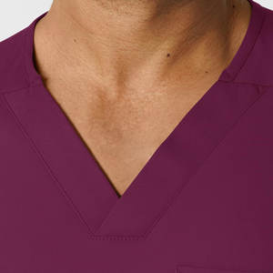 Ensemble de blouses pour hommes, haut à col en V avec poche et pantalon de travail à cordon de serrage, ensemble de blouses d'infirmière extensible, uniforme tendance - Product Image 2