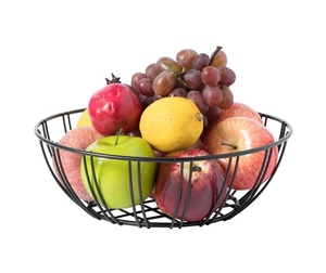 Cesta de fruta de Metal de hierro hecha a mano, accesorio de cocina sostenible colorido, solución de almacenamiento de frutas frescas, cesta al por mayor - Product Image 6